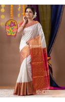 Contrast Color Banarasi Work Border And Pallu Design Premium Quality Matka Silk Saree (KR1812)
