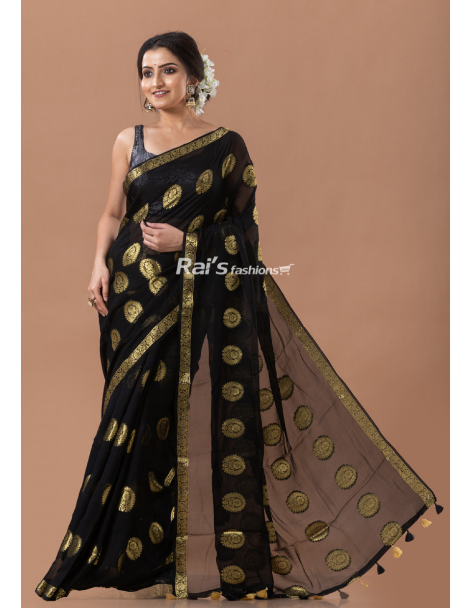 Buy Gold Colour Sarees Online in India | Myntra