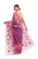All Over Embroidery Worked Muslin Silk Saree (KR1756)