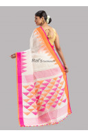 Contrast Color And Temple Border Work Design Linen By Linen Saree (KR1758)