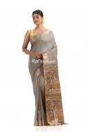 All Over Laheria Worked Dupion Silk Cotton Saree With Madhubani Printed Pallu (KR1765)