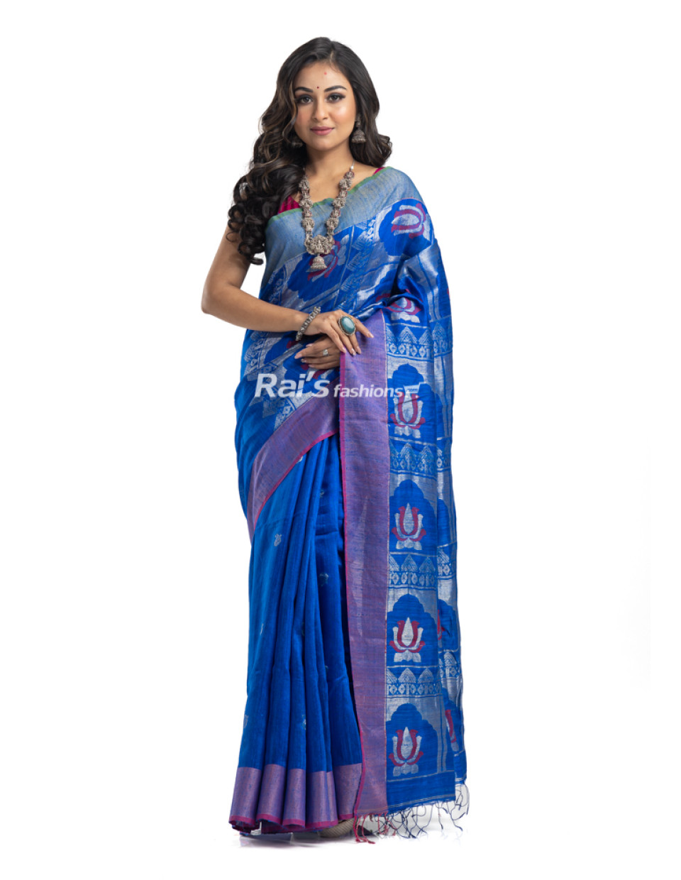 Premium Quality Matka Silk Saree With Fine Silver Zari Weaving Work (KR2186)