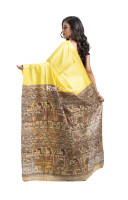 Pure Tussar Gicha Silk Saree With Traditional Madhubani Art Pallu (KR2190)