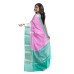 Soft Silk Silver Banarasi Weaving Butta Work Saree With All Over Kota Checks And Contrast Color Banarasi Weaving Border And Pallu (KR2199)