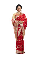 Pure Satin Katan Bridal Banarasi Saree With All Over Traditional Banarasi Weaving Butta By Golden Zari (KR2155)