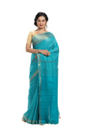 Soft Silk Saree With All Over Golden Stripes And Pallu Part Weaving Sequence Work (KR2150)
