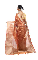 Reshmi Tissue Silk Saree With Traditional Banarasi Weaving Border And Pallu (KR2149)