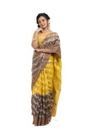Premium Quality Handloom Tussar Silk Saree With Contrast Color Dye Pallu And All Over Fine Weaving Work (KR2143)
