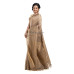 Dupion Silk Cotton Saree With Copper Zari Weaving Stripes Border And Pallu (KR2139)