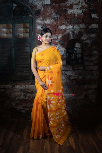 Cotton Silk Saree With All Over Butta Weaving (KR823)