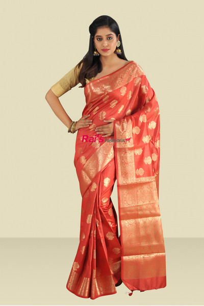 Premium Quality Pure Munga Banarasi With All Over Butta Weaving Saree (KR629)