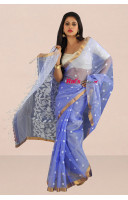 Handloom Reshom Silk Saree With Fine Handweaving Jamdani Worked Pallu And All Over Butta Work (KR635)