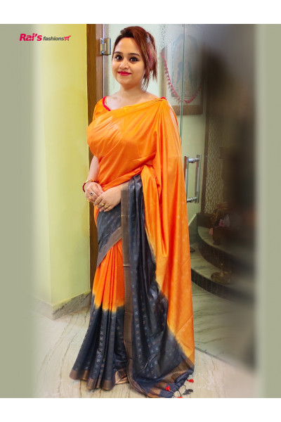 Semi Kathan Silk Saree With Fine Weaving Butta Work (RAI546)