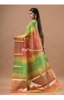 Organza Silk Saree With All over Banarasi Butta Weaving (RAID2)