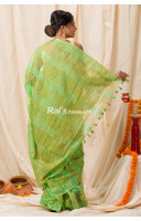 All Over Self Weaving Jute Net Saree (KR1111)