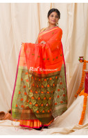 Contrast Color Half Inch Border And Pallu Design Cotton Silk Saree (KR1143)