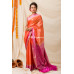 Contrast Color Border And Pallu Design Banarasi Work Weaving Tussar Silk Saree (KR1083)