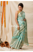 All Over Banarasi Butta Weaving Silk Linen Saree (KR1152)