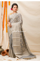 Banarasi Butta Worked Dupion Tussar Silk Saree (KR1165)