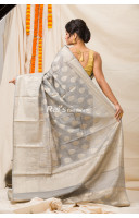 Banarasi Butta Worked Dupion Tussar Silk Saree (KR1165)
