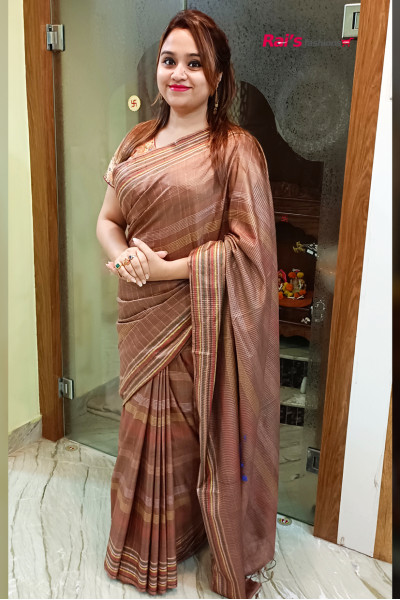 Handloom Soft Silk Saree With Handweaving Self Work All Over (KR1091)