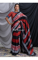 Multicolor Handloom Mulmul Cotton Saree (KR1455)