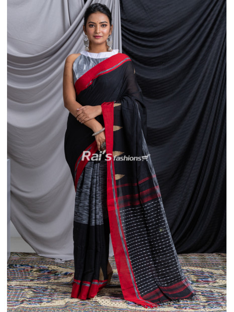 Self Weaving Pallu Design Khadi Cotton Saree (KR1463)