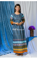 Pure Cotton Bright Printed Long Dress (RAI481)