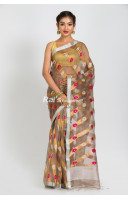 Pure Reshom Silk Saree With Handweaving Diagonally Stripes Design All Over Base (RAI269)