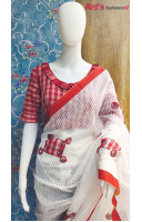 All Over Checks Pattern Red Cotton Designer Blouse (KRBL1550)