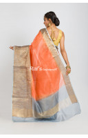 Exclusive Organza Silk Saree With Fine Handweaving Zari Work Wide Border (RAI274)