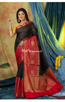 Organza Silk Saree With Contrast Color Heavy Benarasi Weaving Design Border And Pallu (KR306)