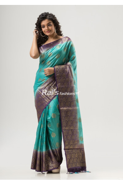 All Over Banarasi Worked Soft Silk Saree (KR1611)