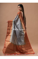 All Over Golden Butta Ash Weaving Georgette Banarasi Saree (KR1682)