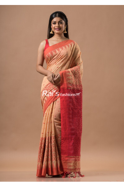 All Over Weaving Work Design Khadi Cotton Saree (KR1666)