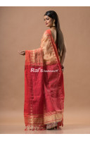 All Over Weaving Work Design Khadi Cotton Saree (KR1666)
