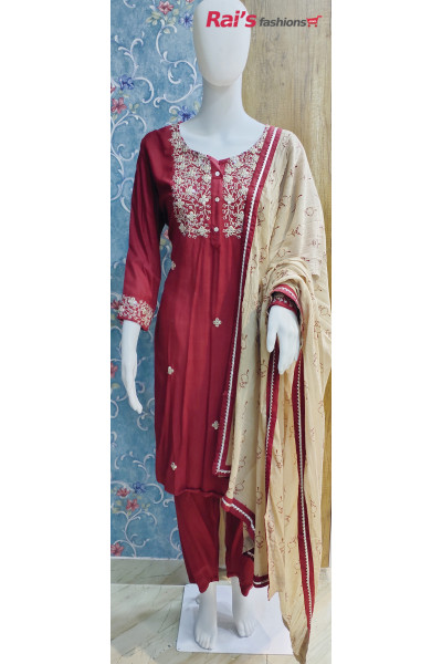 Mirror And Embroidery Worked Kurti Set (KR1523)