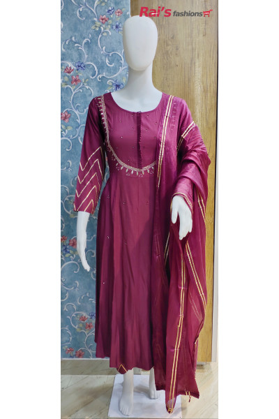 All Over Mirror Work And Gotapatti Work Design Anarkali Dress Set (KR1524)