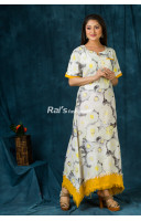 Rayon Cotton Digital Printed Fancy Long Dress (RAI401)