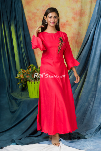 Rayon Cotton Fancy Long Dress (RAI416)
