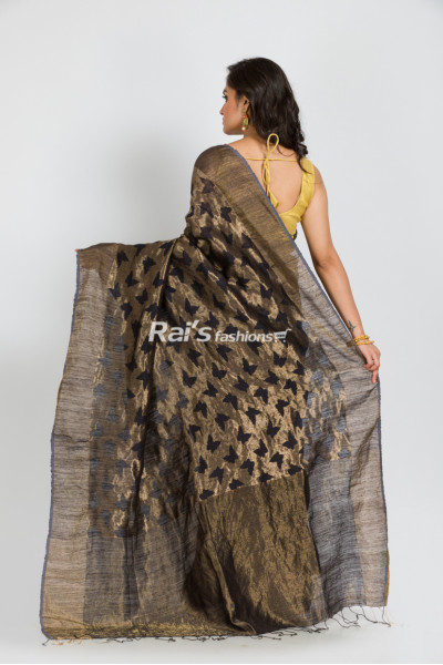 Exclusive Matka Silk Saree With Self Weaving Golden Zari Heavy Work All Over Base (RAI305)
