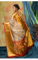 Exclusive Organza Silk Saree  With Reshmi Zari Weaving Wide Border And Butta Work All Over (KR202)