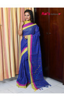 Handloom Charka Cotton Saree With Contrast Color Border And Handweaving Butta Work (RAI150)