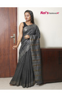 Pure Handloom Gicha Silk Saree With Golden Zari Border And Pallu Highlighted Zari Stripes Design (RAI133)