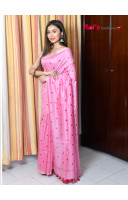 Premium Quality Pure Chanderi Silk Saree With Fine Embroidery Work (RAI147)