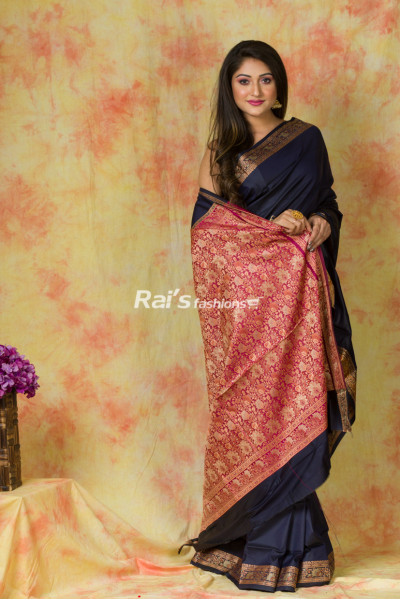 Soft Silk Saree With Fine Weaving Border And Contrast Color Weaving Worked Pallu (KR231)