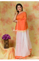 Handloom Cotton Silk Saree With Stripes Pattern Pleats And Contrast Color Pallu (KR268)