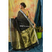 Organic Linen Saree With Silver Zari Border And All Over Weaving Butta Design (KR290)