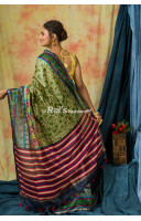 Premium Quality Semi Katan Silk Saree With One Inch Golden Zari Border And All Over Nice Printed  (KR291)