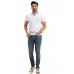 Men White Solid Polo Collar T-shirt (NS64) 